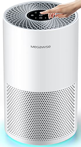 MEGAWISE Smart Air Purifier for Home Large Room up to 1008ft², H13 True HEPA Filter with Smart...